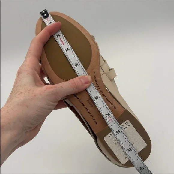 NEW FRYE Terri Huaraches in Tapioca White Leather Woven Loafers Women’s 6-6.5 - Picture 8 of 8